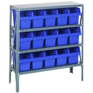 1239-SB802 | 12" x 36" x 39" Shelving Unit with 15 Bins