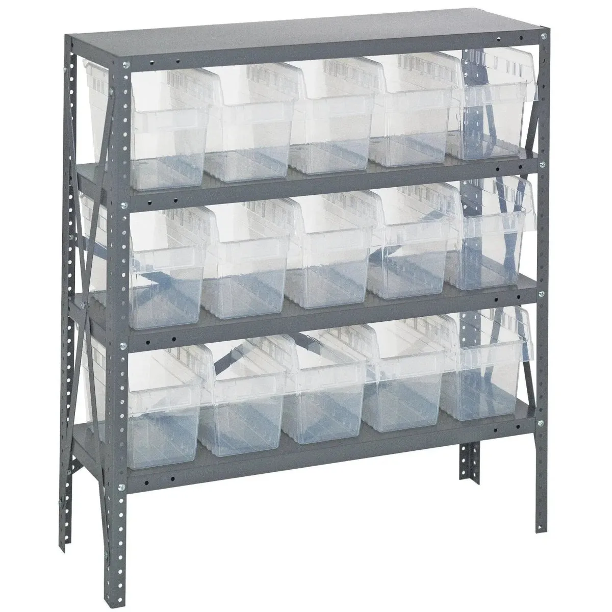 1239-SB802 | 12" x 36" x 39" Shelving Unit with 15 Bins