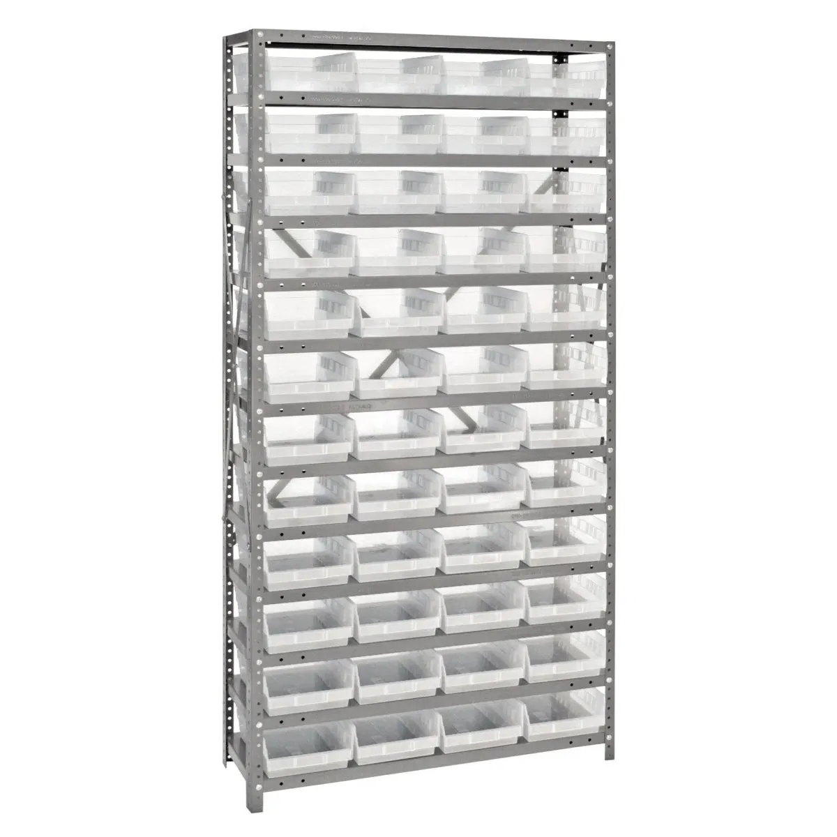 1275-107 | 12" x 36" x 75" Shelving Unit with 48 Bins