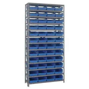 1275-107 | 12" x 36" x 75" Shelving Unit with 48 Bins