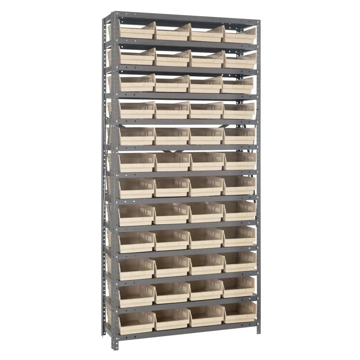 1275-107 | 12" x 36" x 75" Shelving Unit with 48 Bins