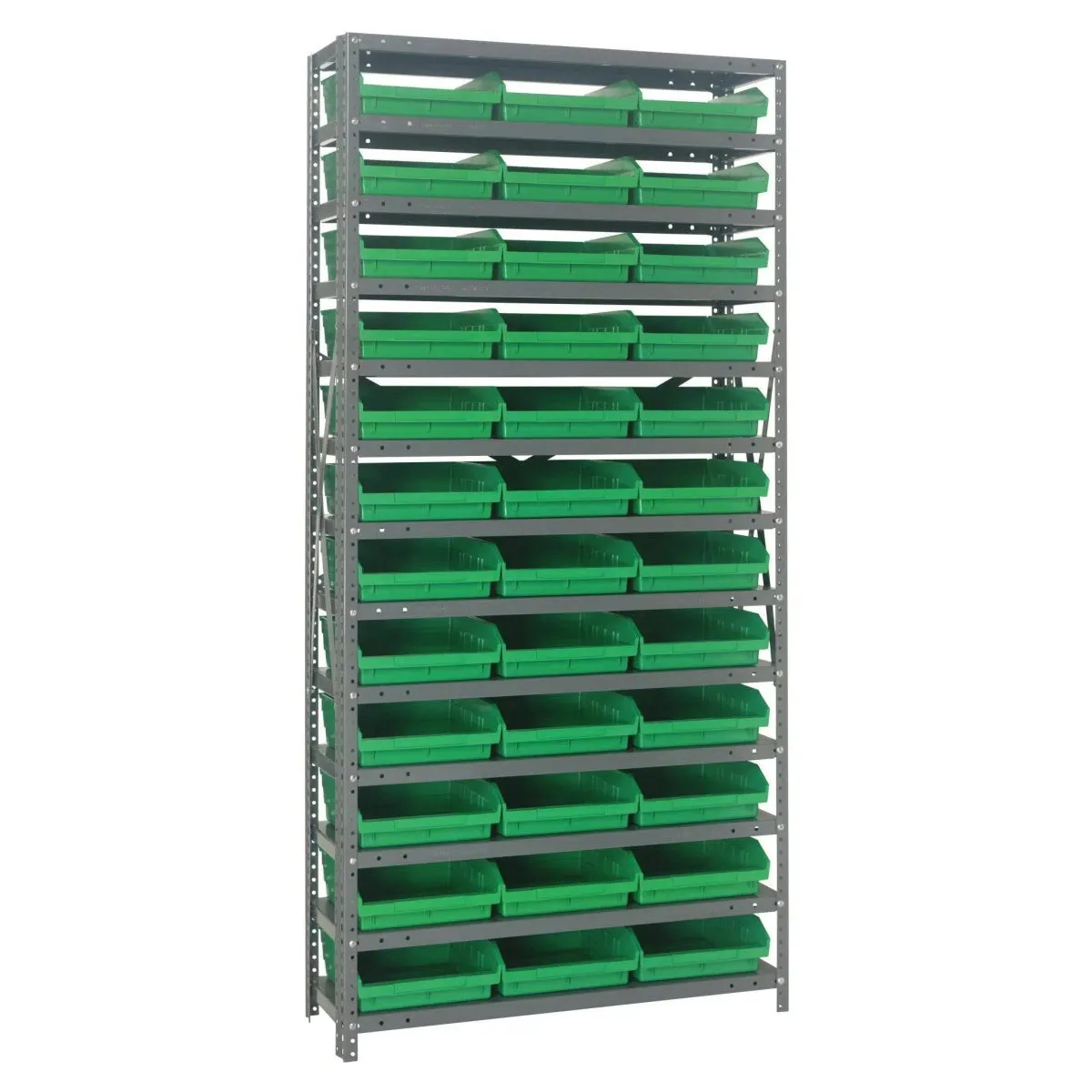 1275-109 | 12" x 36" x 75" Shelving Unit with 36 Bins