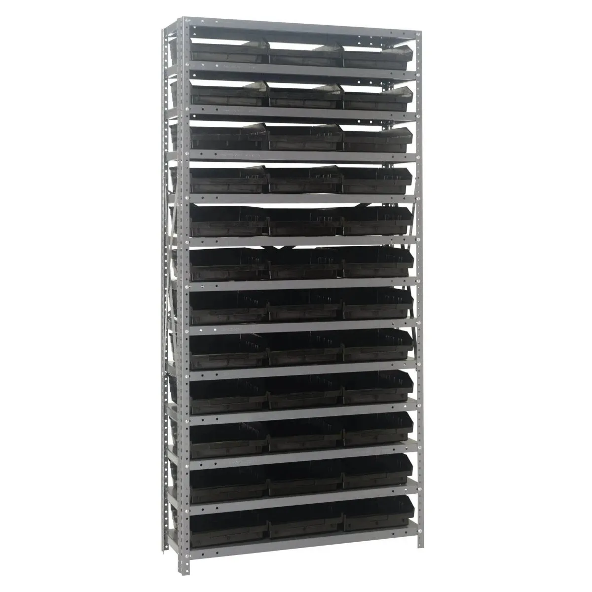 1275-109 | 12" x 36" x 75" Shelving Unit with 36 Bins