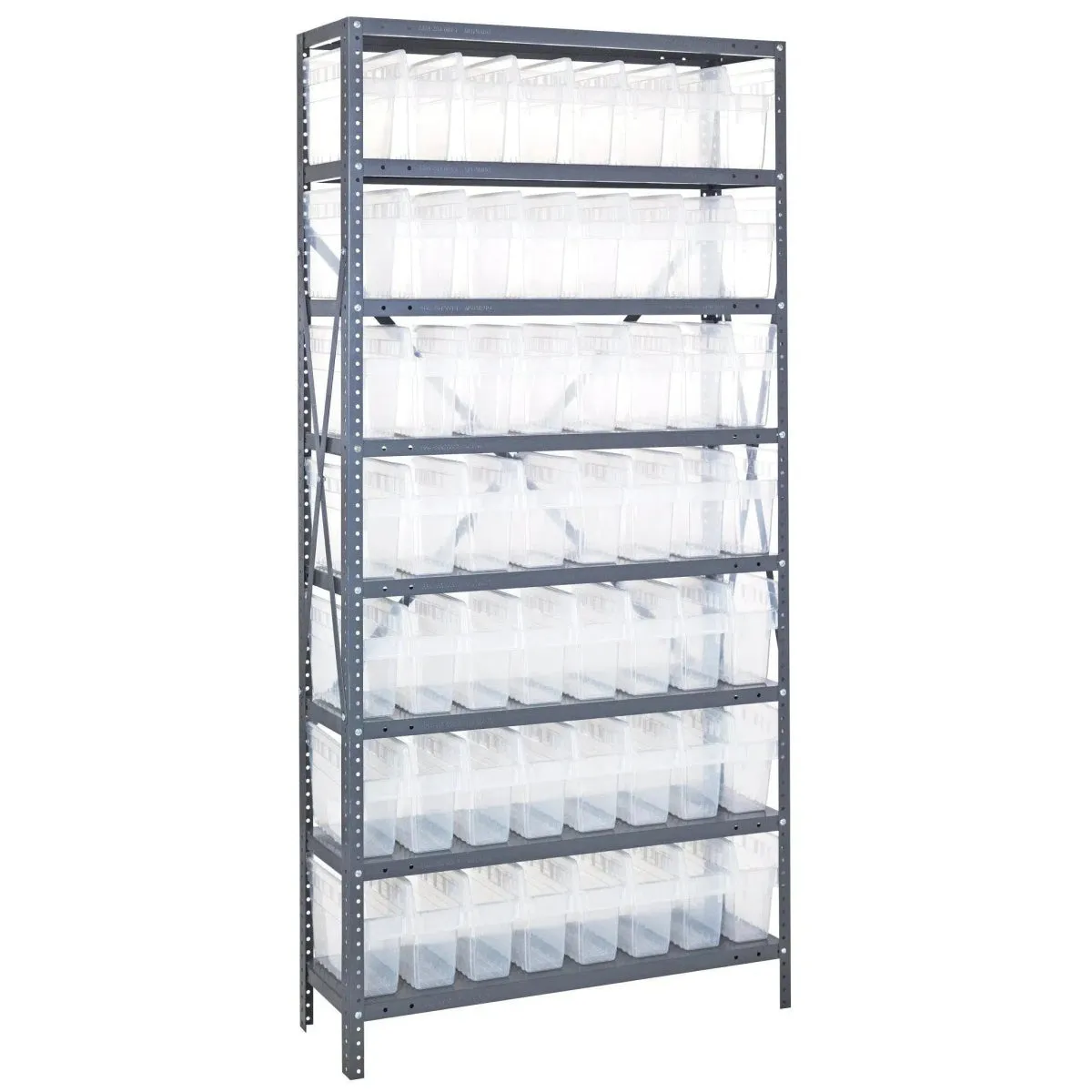 1275-SB801 | 12" x 36" x 75" Shelving Unit with 56 Bins
