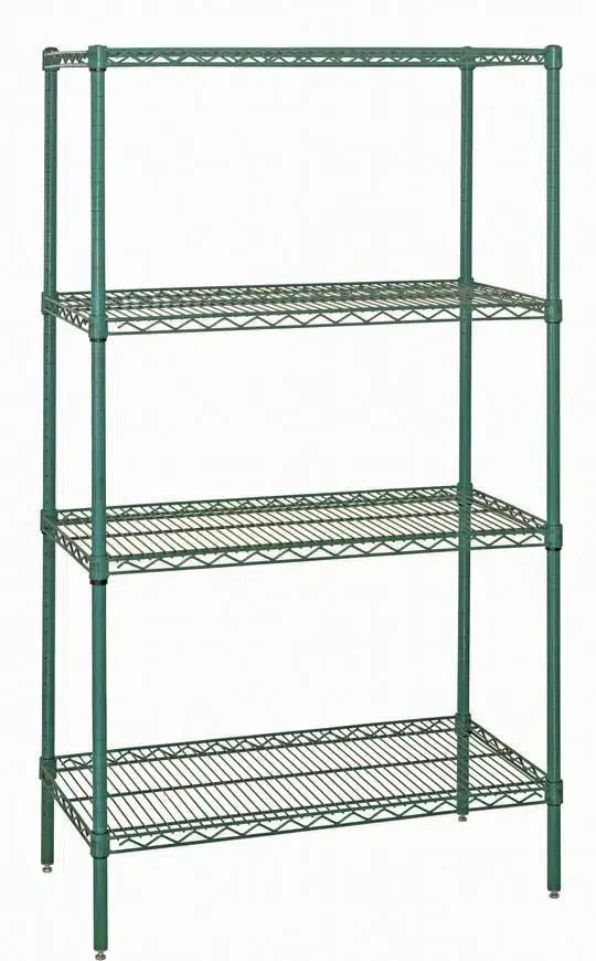 1424G | 14" x 24" Green Epoxy Shelving Unit