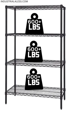 1430B | 14" x 30" Black Epoxy Shelving Unit