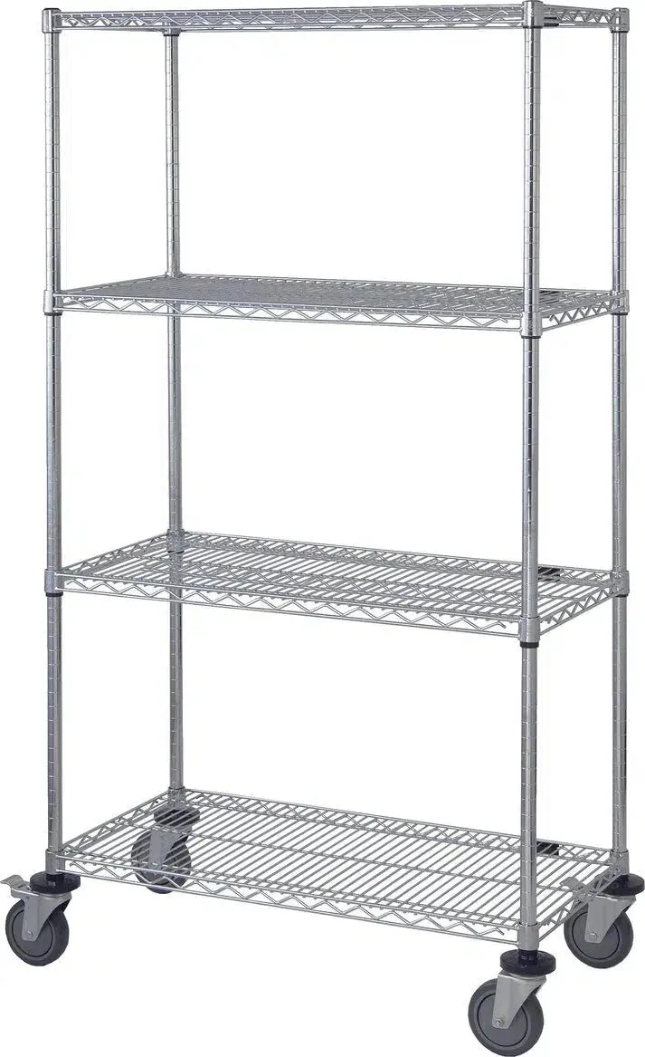 14" x 48" Stainless Shelving on Wheels
