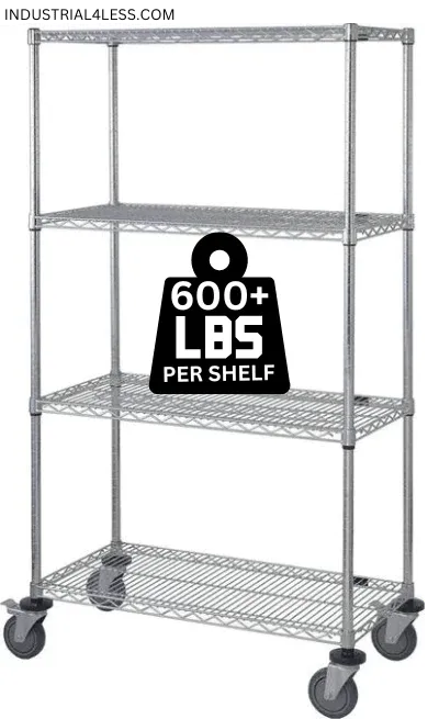 14" x 48" Stainless Shelving on Wheels