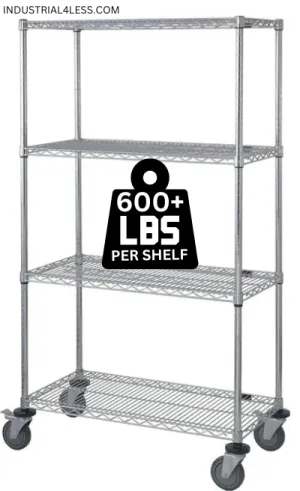 14" x 54" Stainless Shelving on Wheels