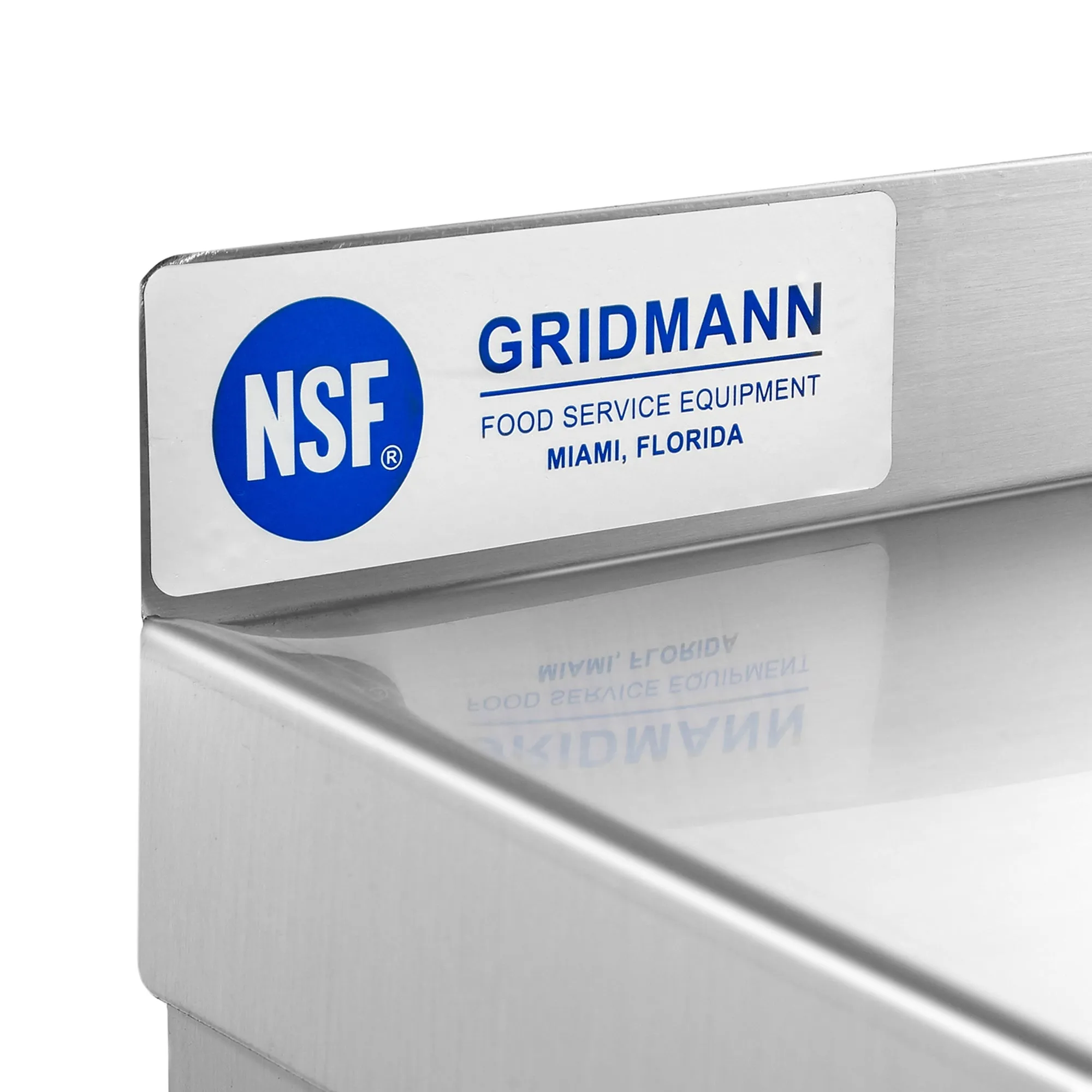 18-Inch Deep Stainless Steel Wall-Mount Shelves, NSF Certified