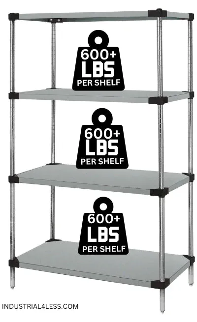 1830SS | 18" x 30" Stainless Steel Shelving Unit