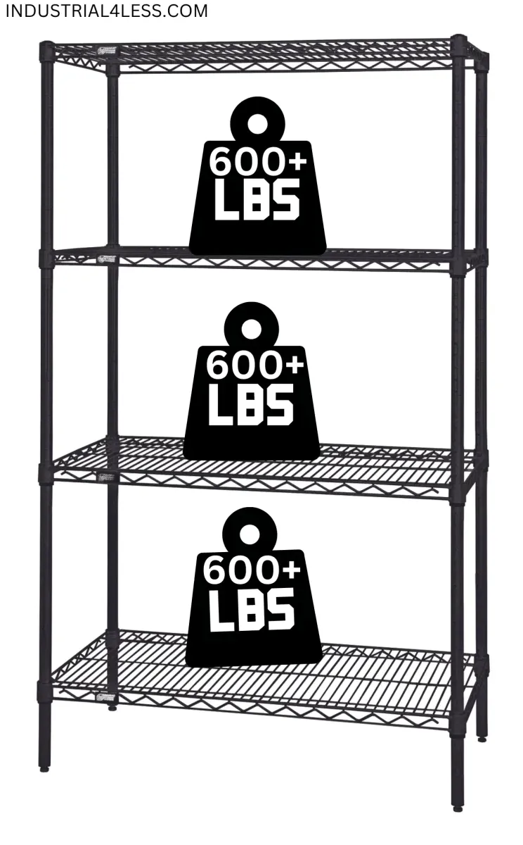 1836B | 18" x 36" Black Epoxy Shelving Unit