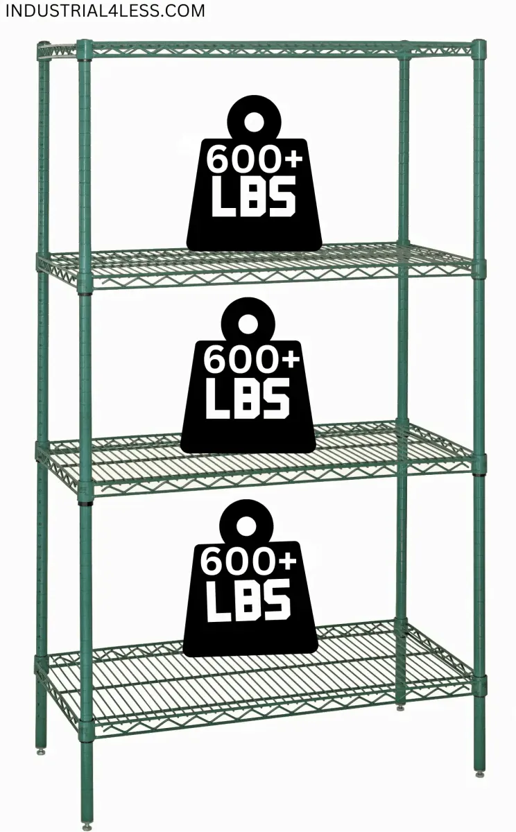 1842G | 18" x 42" Green Epoxy Shelving Unit