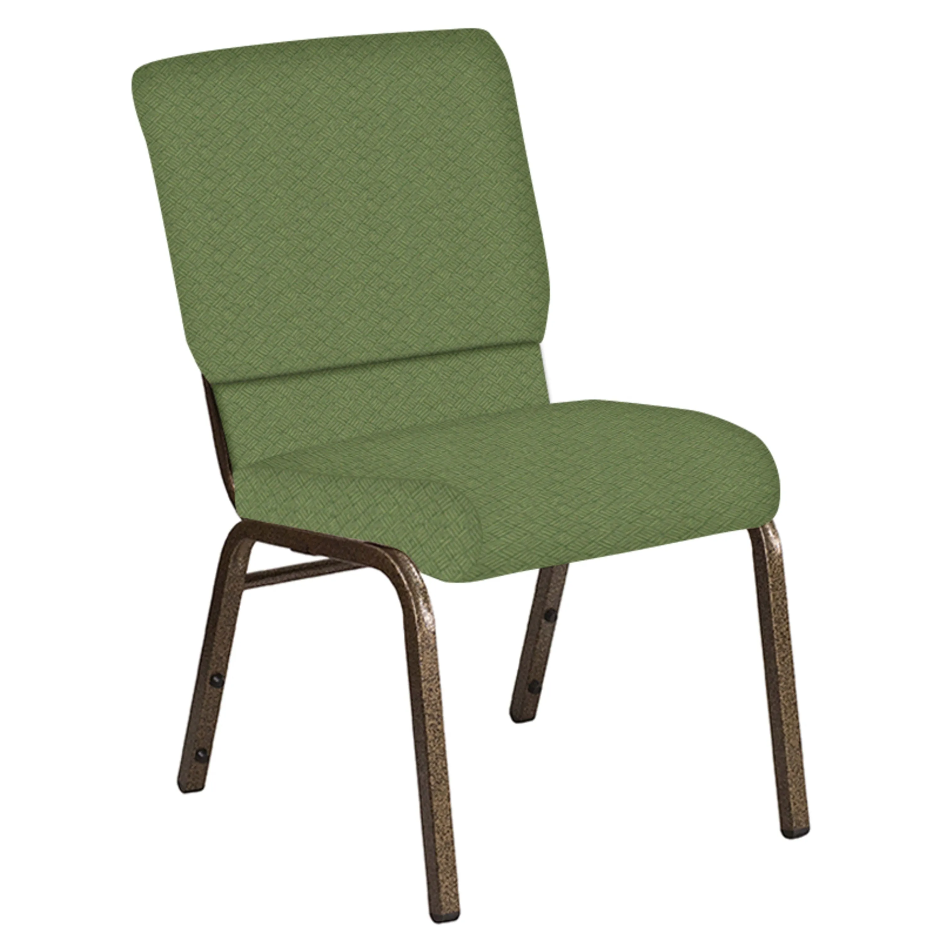 18.5''W Church Chair in Fiji Fabric - Gold Vein Frame