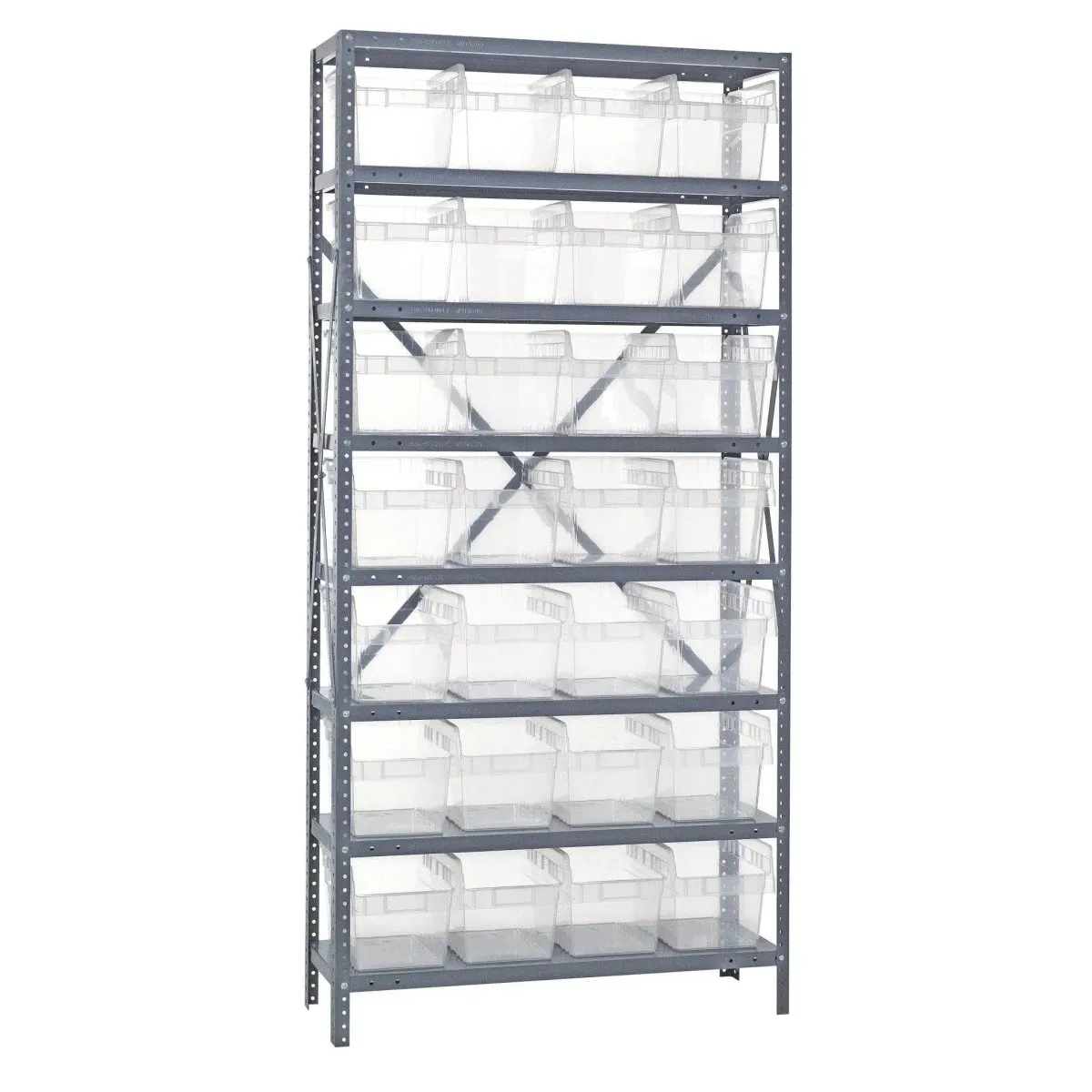 1875-SB808 | 18" x 36" x 75" Shelving Unit with 28 Bins