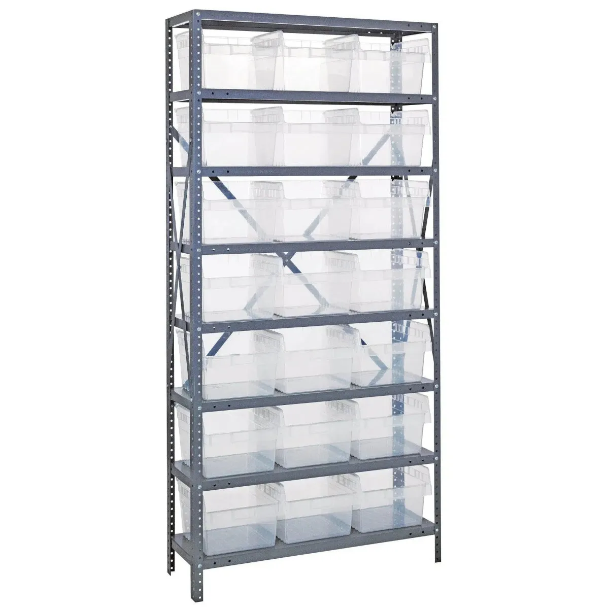 1875-SB810 | 18" x 36" x 75" Shelving Unit with 21 Bins