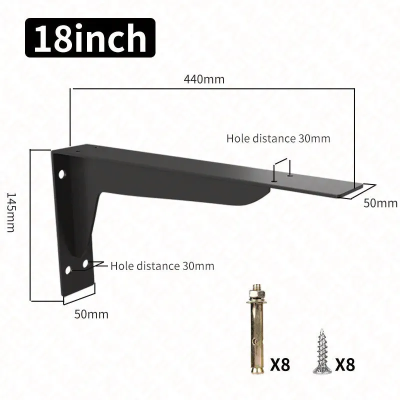 2 Heavy Support l Brackets for Wall Shelf 8 18 Inch