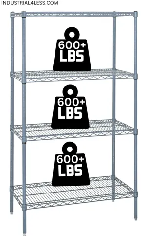 2124GY | 21" x 24" Gray Epoxy Shelving Unit