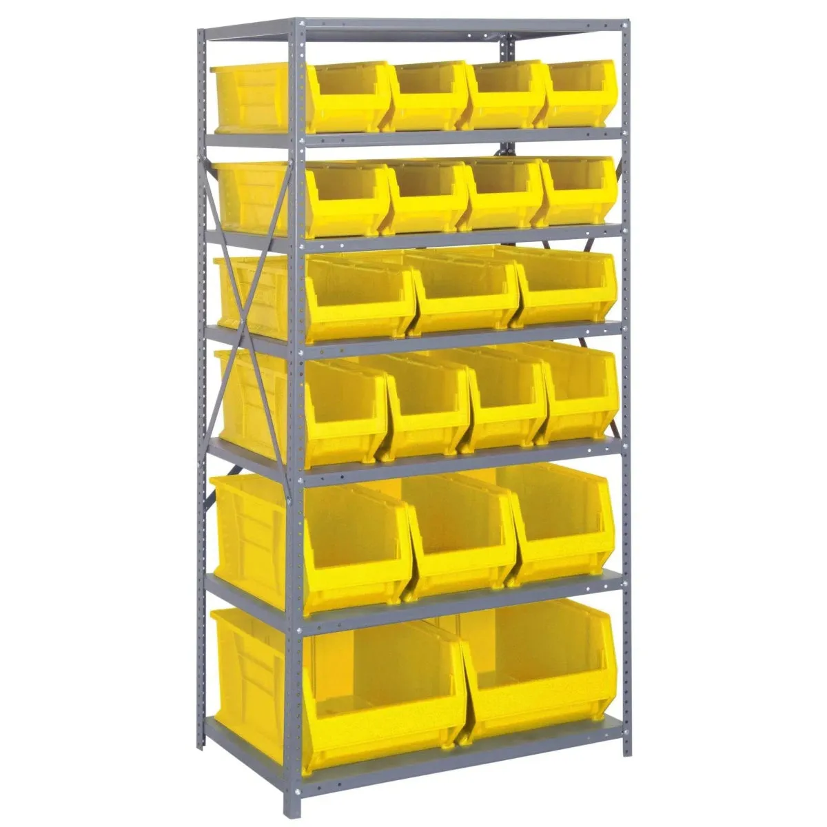 2475-20-MIX | 24" x 36" x 75" Shelving Unit with 20 Bins