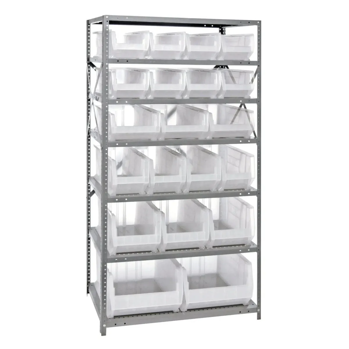 2475-20-MIX | 24" x 36" x 75" Shelving Unit with 20 Bins