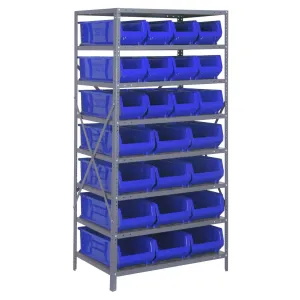 2475-950952 | 24" x 36" x 75" Shelving Unit with 24 Bins