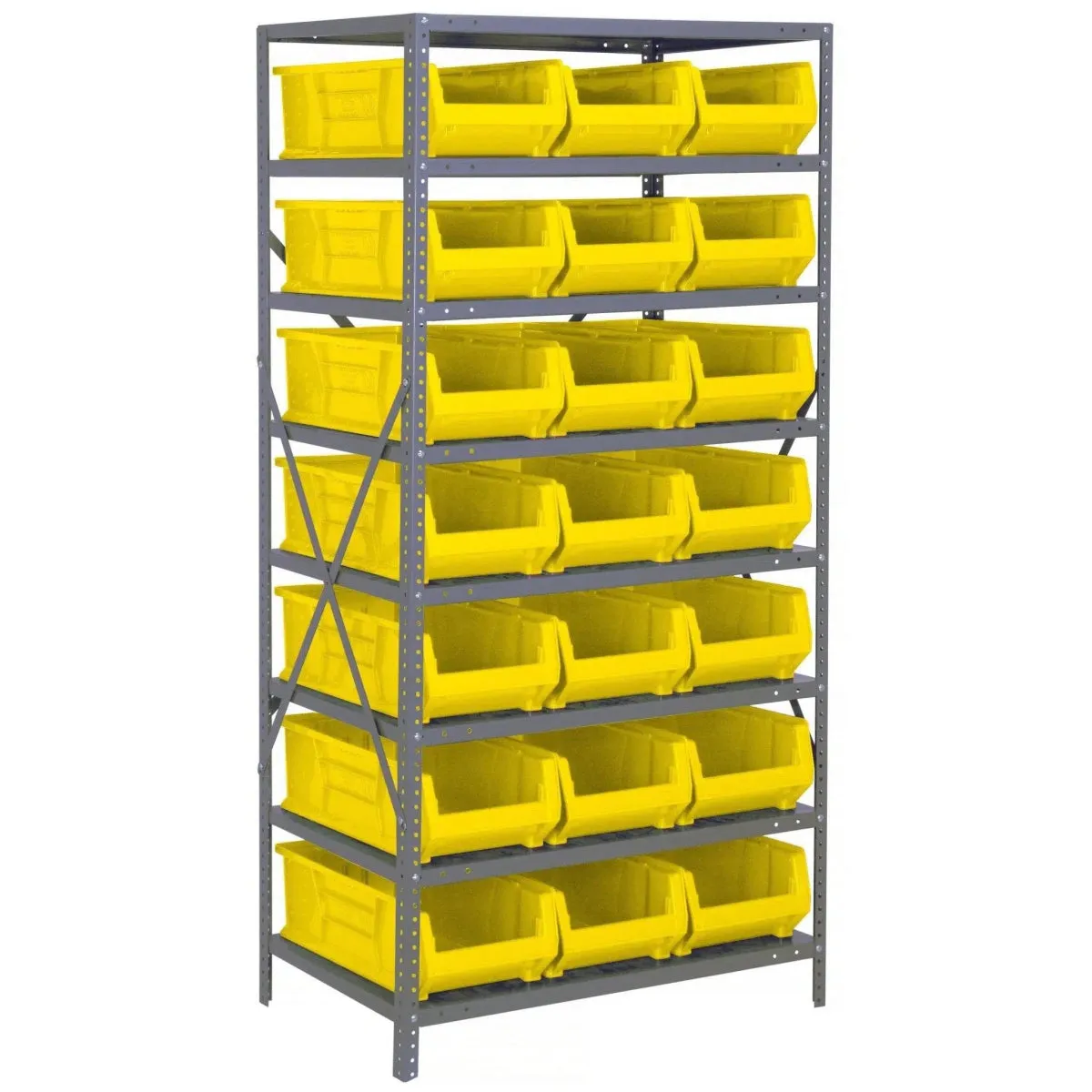 2475-952 | 24" x 36" x 75" Shelving Unit with 21 Bins