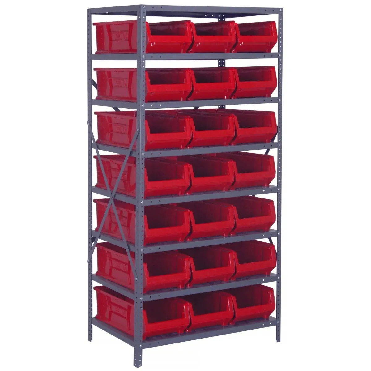 2475-952 | 24" x 36" x 75" Shelving Unit with 21 Bins
