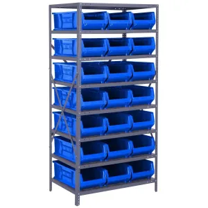 2475-952 | 24" x 36" x 75" Shelving Unit with 21 Bins