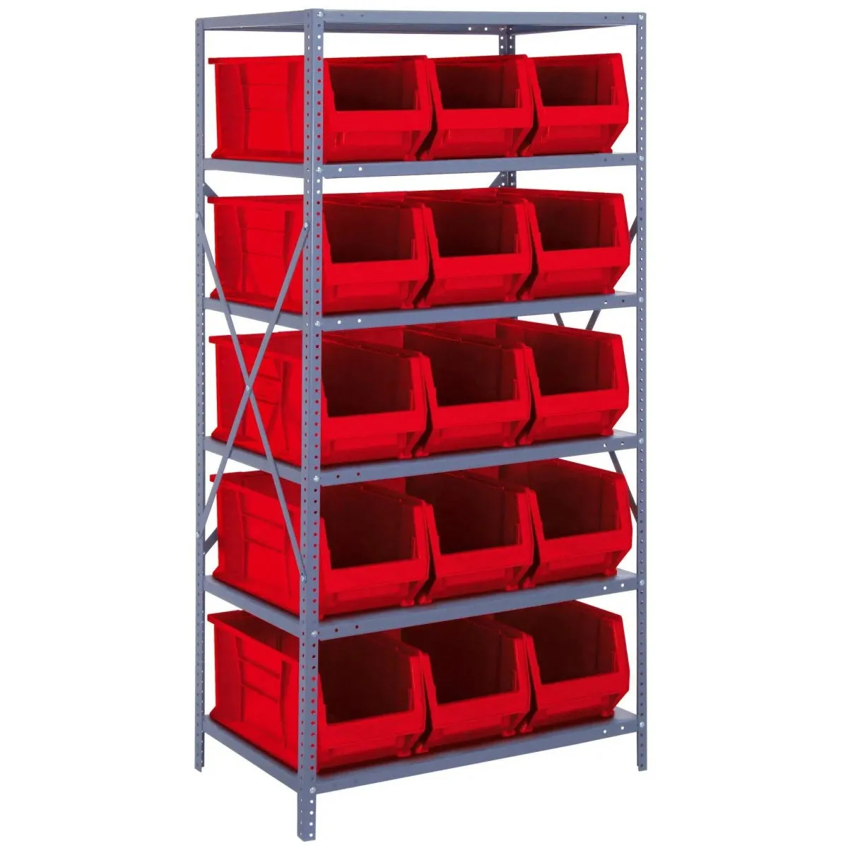 2475-953 | 24" x 36" x 75" Shelving Unit with 15 Bins