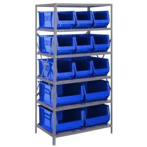 2475-953954 | 24" x 36" x 75" Shelving Unit with 13 Bins