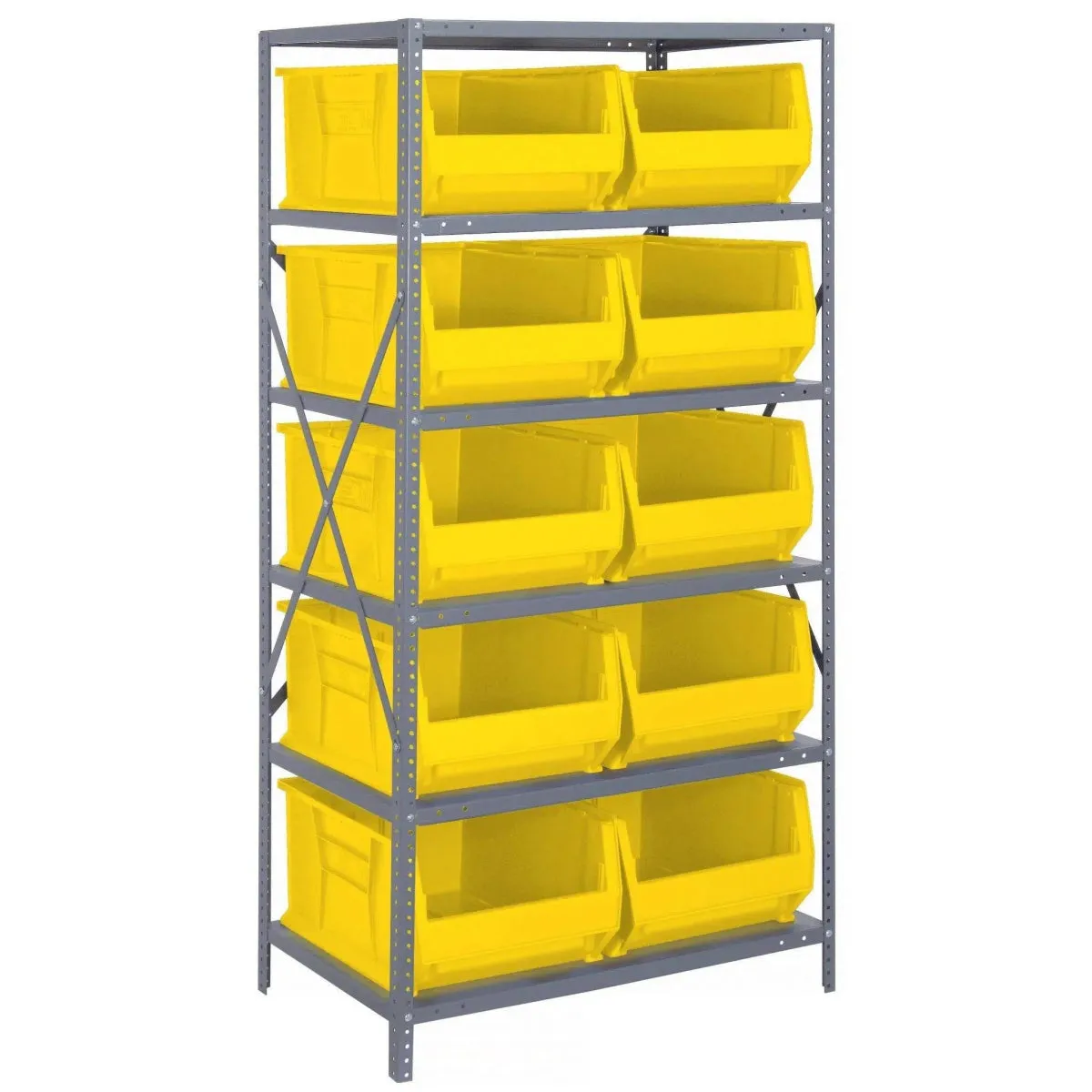 2475-954 | 24" x 36" x 75" Shelving Unit with 10 Bins