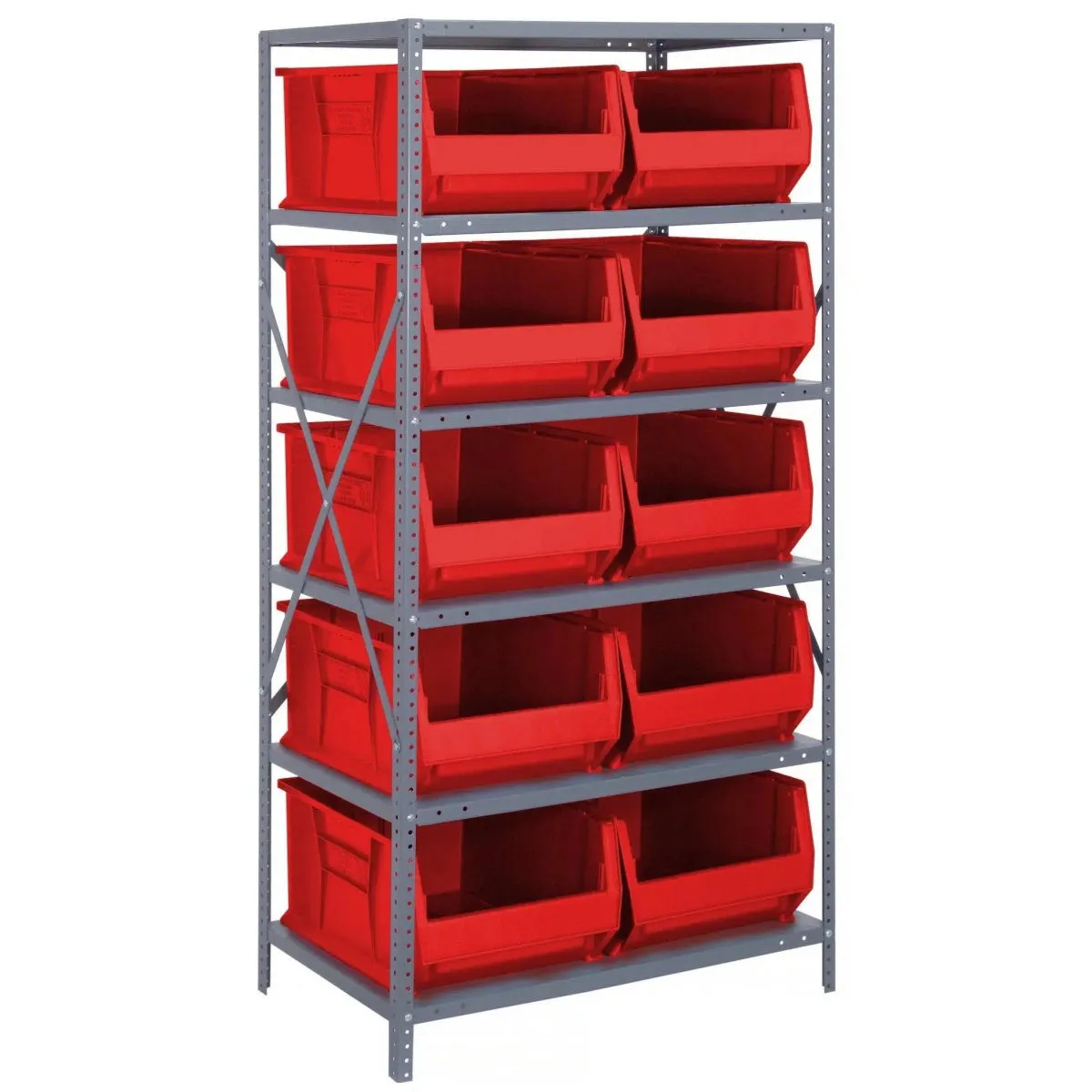 2475-954 | 24" x 36" x 75" Shelving Unit with 10 Bins
