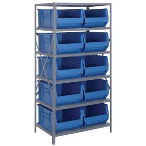 2475-954 | 24" x 36" x 75" Shelving Unit with 10 Bins
