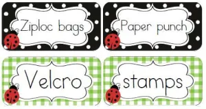 2x4 Avery Sticky Labels | Lovely Ladybugs | UPRINT | Schoolgirl Style