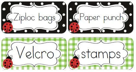 2x4 Avery Sticky Labels | Lovely Ladybugs | UPRINT | Schoolgirl Style