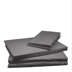 3 Piece Cotton Bedding Set: Flat Sheet   Fitted Sheet   Pillowcase