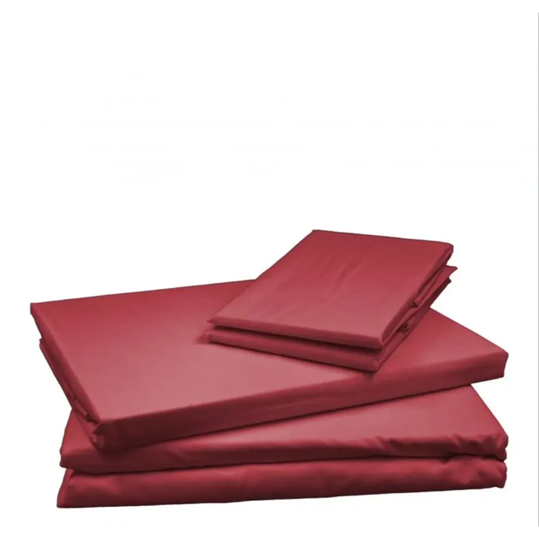 3 Piece Cotton Bedding Set: Flat Sheet   Fitted Sheet   Pillowcase