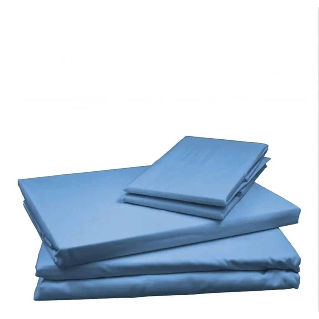 3 Piece Cotton Bedding Set: Flat Sheet   Fitted Sheet   Pillowcase
