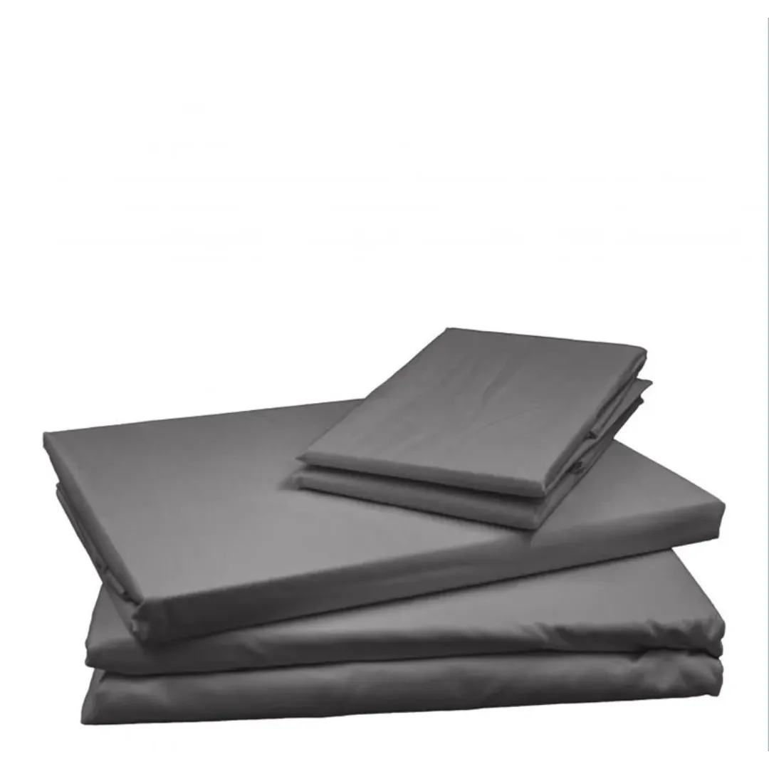 3 Piece Cotton Bedding Set: Flat Sheet   Fitted Sheet   Pillowcase