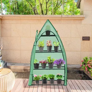 35.4x17.7x63.0 3-Tier Mini Greenhouse with Shelves