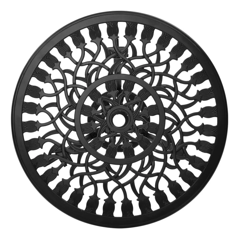 3PCS Outdoor Black Garden Setting