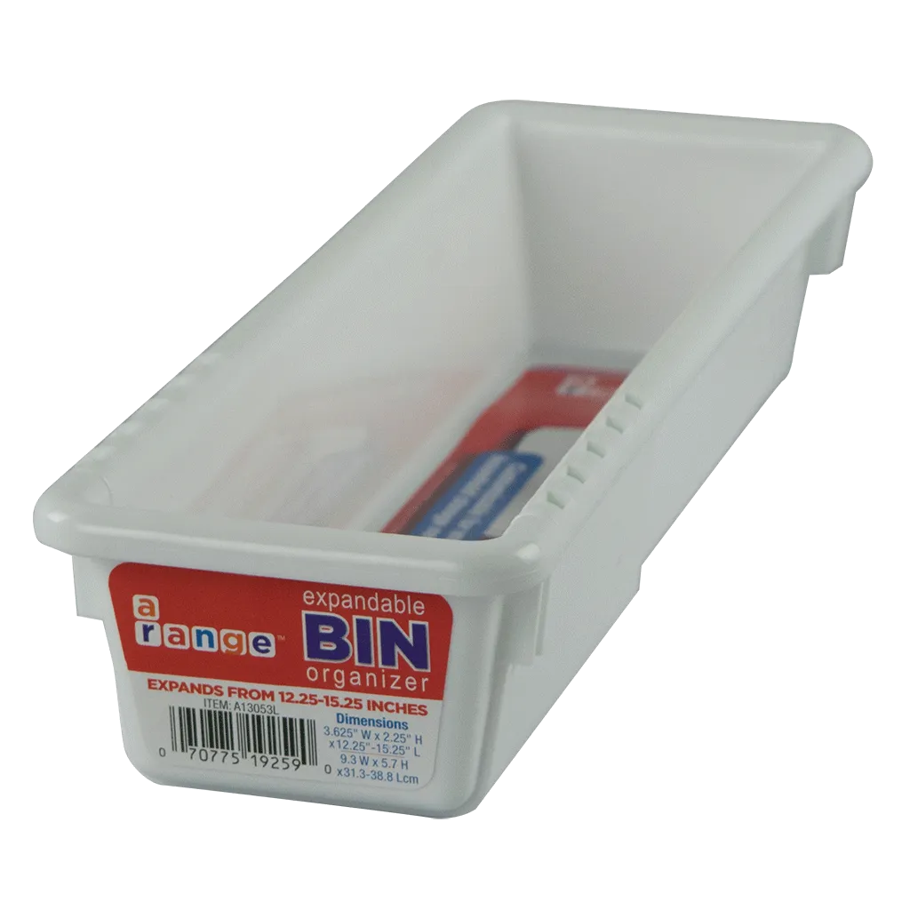 A13053L Expandable Bin Organizer 3 x 12 to 15 Inches Range Kleen