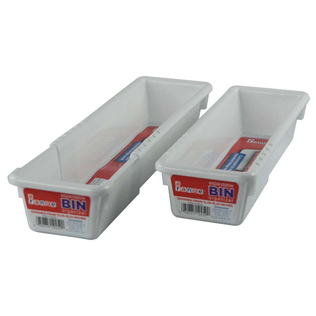 A13053L Expandable Bin Organizer 3 x 12 to 15 Inches Range Kleen