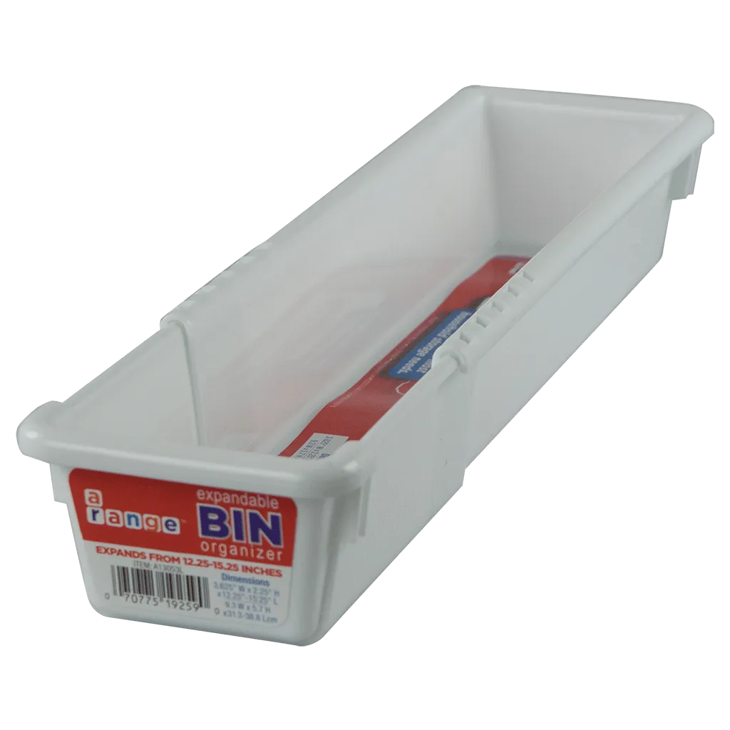 A13053L Expandable Bin Organizer 3 x 12 to 15 Inches Range Kleen