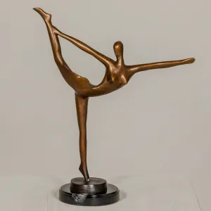 Abstract Bronze Tabletop Ballerina