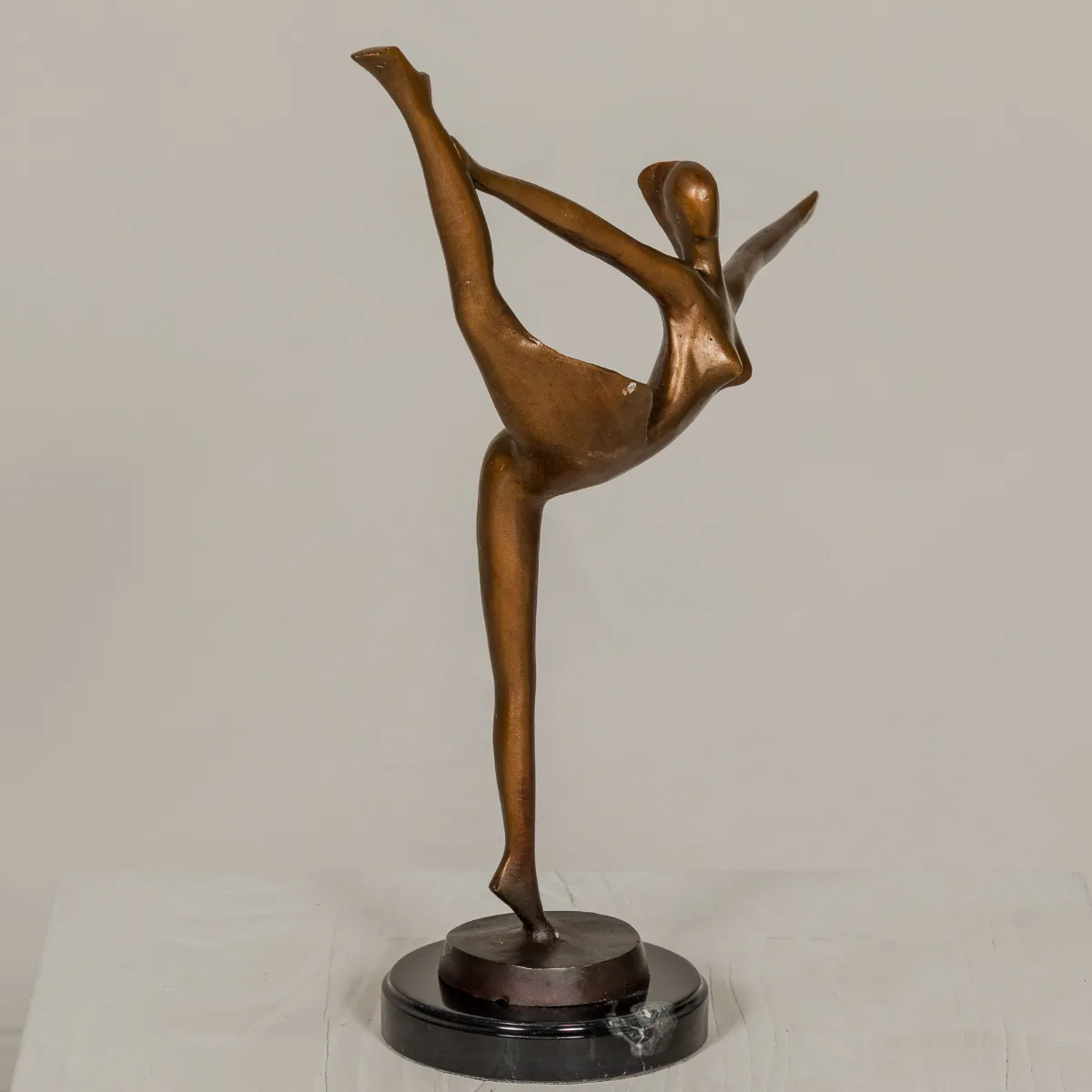 Abstract Bronze Tabletop Ballerina