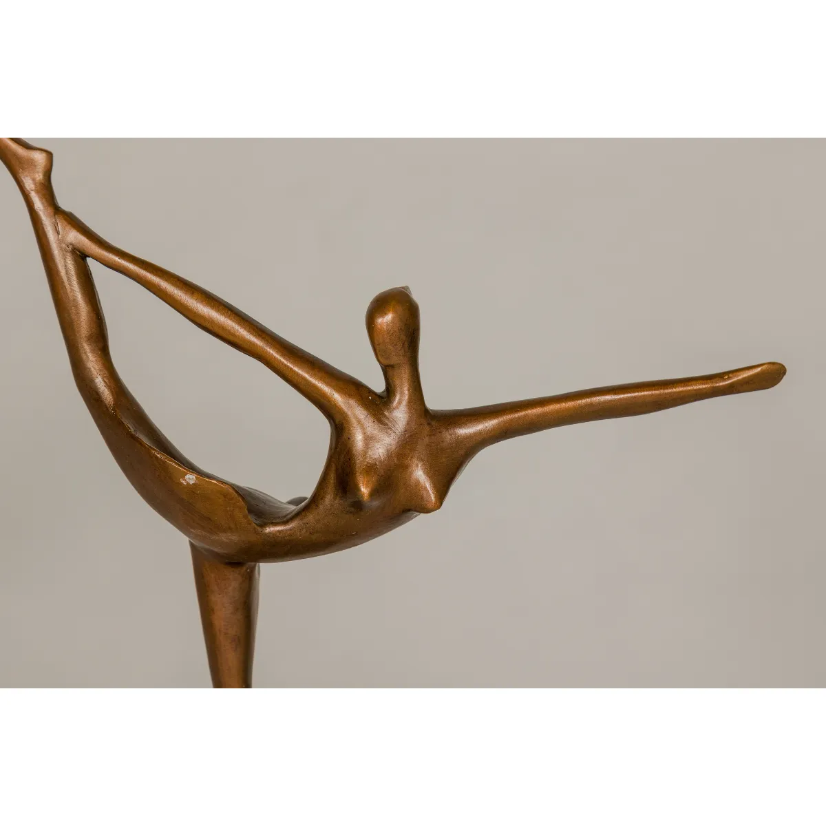 Abstract Bronze Tabletop Ballerina