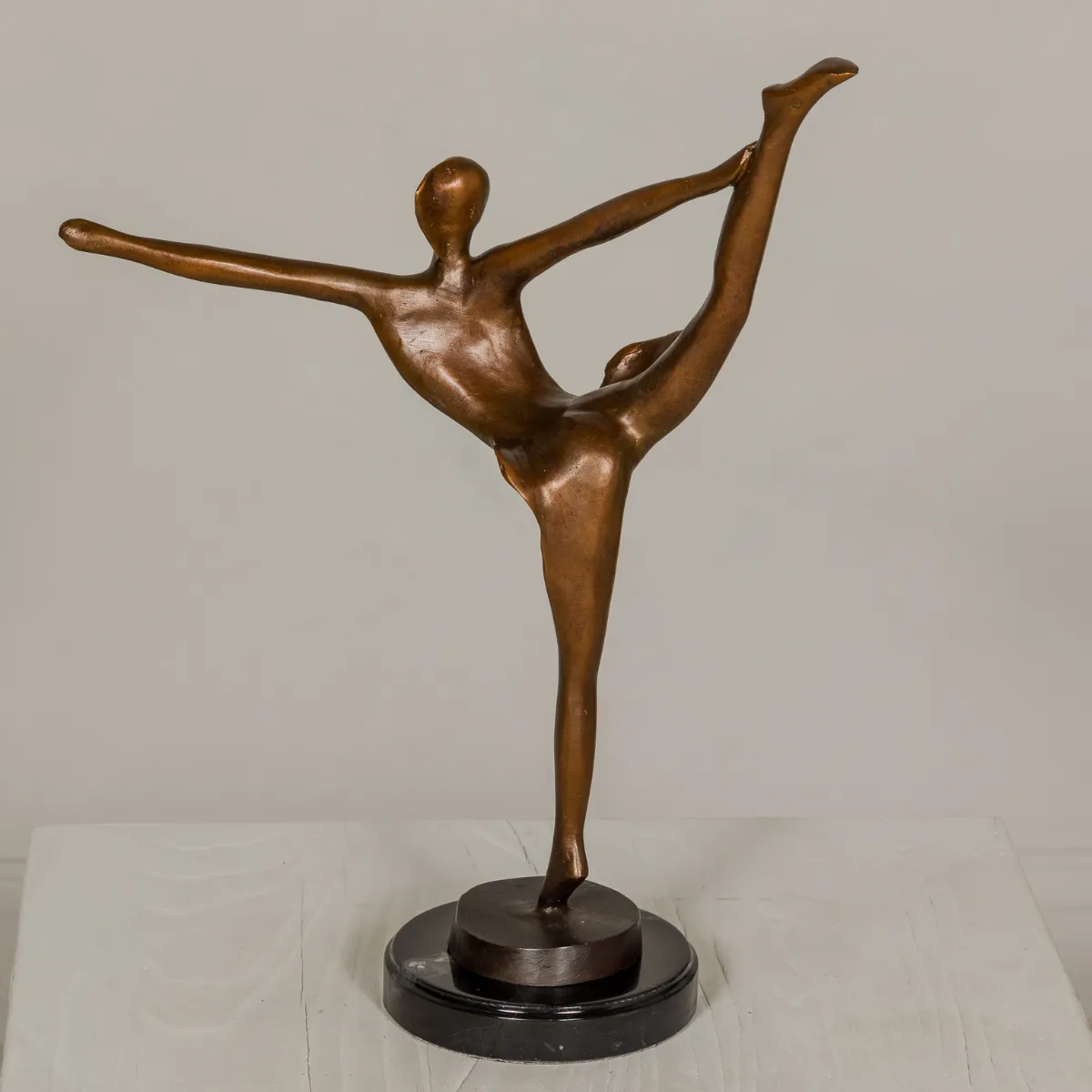 Abstract Bronze Tabletop Ballerina