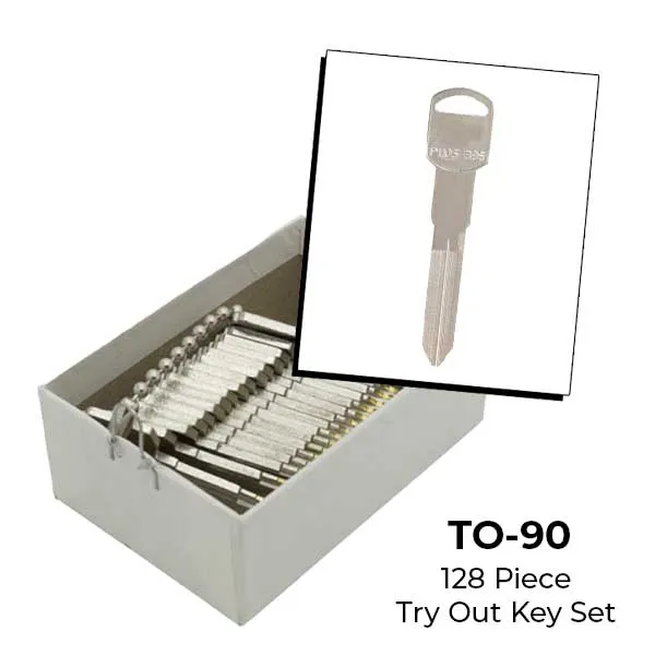 AeroLock - TO-90 - GM - Door Locks Try-Out Key Set - B86 - 128 Keys
