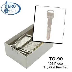 AeroLock - TO-90 - GM - Door Locks Try-Out Key Set - B86 - 128 Keys